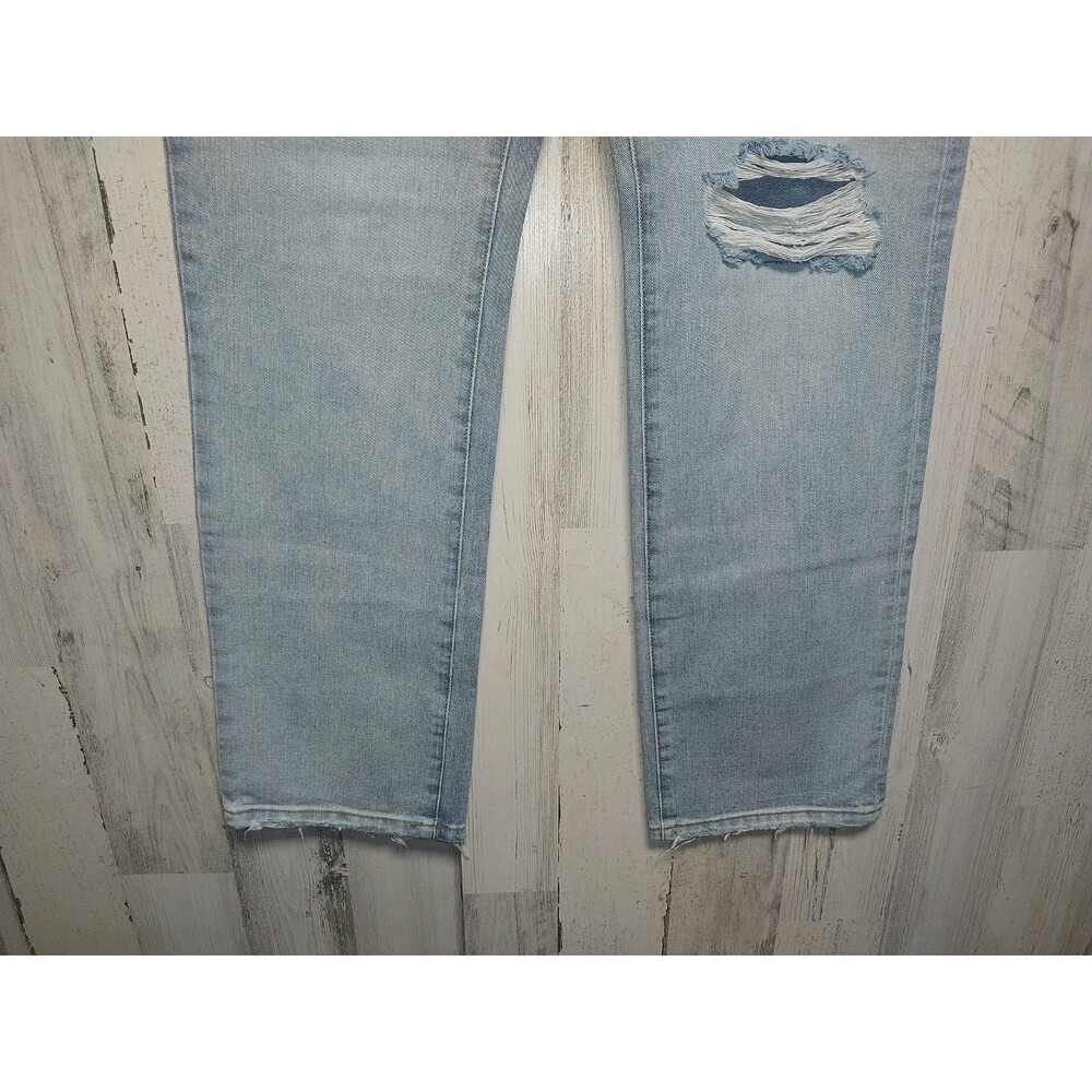 Flying Monkey Jeans Size 28 Light Wash Straight Leg Distressed - Picture 2 of 7